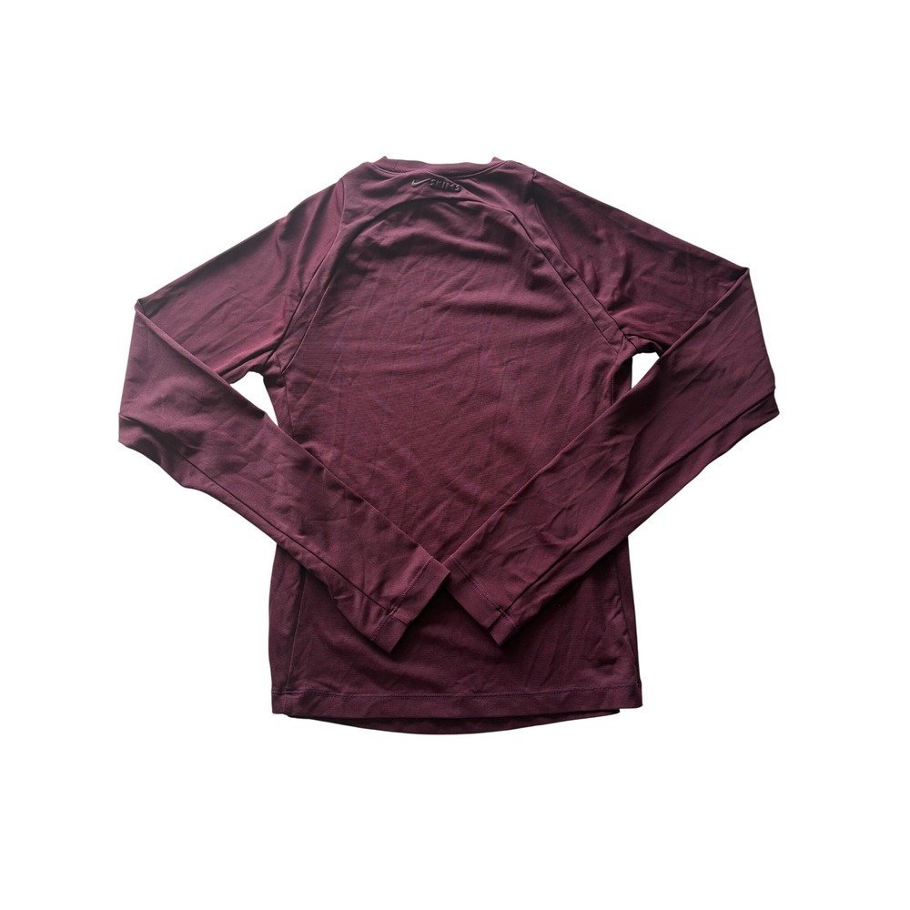 Nike SKIMS Airy Womens Long-Sleeve Crew-Neck Top Burgundy TP-LST-2752 Size M - Picture 3 of 7
